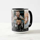 Moderne eenvoudige fotocollage Vaderdag Mok (Voorkant rechts)