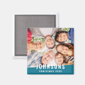 Moderne eenvoudige fotofeestdag voor moderne grafi magneet (Voorkant / Achterkant)