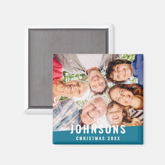 Moderne eenvoudige fotofeestdag voor moderne grafi magneet (Voorkant / Achterkant)