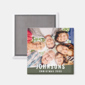 Moderne eenvoudige fotofeestdag voor moderne grafi magneet (Voorkant / Achterkant)