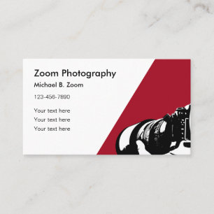 Moderne Eenvoudige Fotografie Visitekaartjes