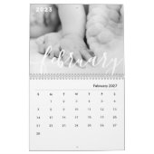 Moderne eenvoudige foto's van afspeelbare Script-s Kalender (Feb 2027)