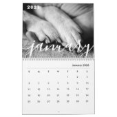 Moderne eenvoudige foto's van afspeelbare Script-s Kalender (Jan 2026)