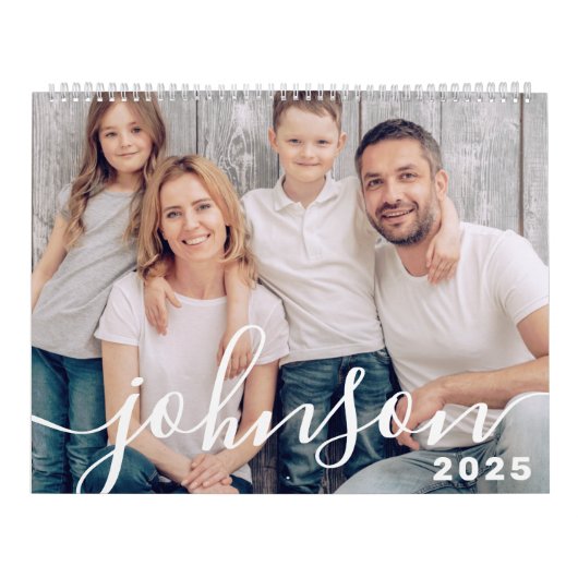 Moderne eenvoudige foto's van afspeelbare Script-s Kalender (Hoes)