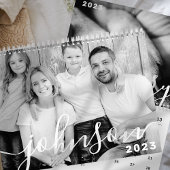 Moderne eenvoudige foto's van afspeelbare Script-s Kalender
