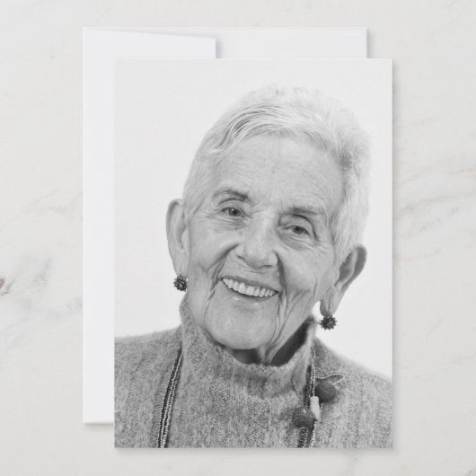 Moderne eenvoudige fotoviering van het leven begra kaart (Achterkant)