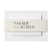 Moderne eenvoudige Franse unieke grillige bruiloft Uitnodigingen Wikkel (Voorkant Voorbeeld)