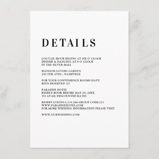 Moderne, eenvoudige, frisse Kaart - Hochzeit Enclo (Voorkant)