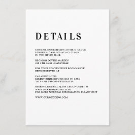 Moderne, eenvoudige, frisse Kaart - Hochzeit Enclo