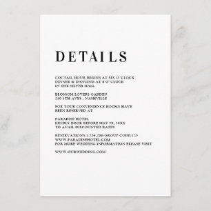 Moderne, eenvoudige, frisse Kaart - Hochzeit Enclo