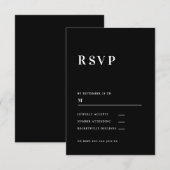 Moderne, eenvoudige, frisse trouw-RSVP bijlagekaar Informatiekaartje (Voorkant / Achterkant)