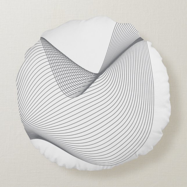 Moderne, eenvoudige, futuristische illustratie van rond kussen (Achterkant)