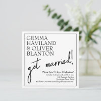 Moderne, eenvoudige, geborduurde bruiloft