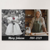 Moderne Eenvoudige Gedenkfoto Jigsaw Puzzel (Horizontaal)