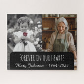 Moderne Eenvoudige Gedenkfoto Jigsaw Puzzel (Horizontaal)