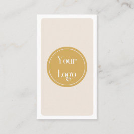 Moderne eenvoudige gele crème minimalistisch visitekaartje