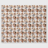 Moderne Eenvoudige Geometrische Vier Foto Sjabloon Cadeaupapier (Vlak)