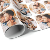 Moderne Eenvoudige Geometrische Vier Foto Sjabloon Cadeaupapier (Rol Hoek)