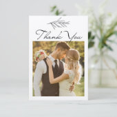 moderne eenvoudige Gepersonaliseerd bruiloft - Har Bedankkaart (Staand voorkant)