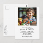 Moderne Eenvoudige Gepersonaliseerde Foto Verjaard Briefkaart (Voorkant / Achterkant)