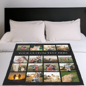 Moderne eenvoudige gepersonaliseerde fotocollage fleece deken