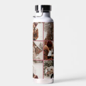 Moderne Eenvoudige Gepersonaliseerde Monogram Foto Waterfles (Rechts)