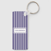 Moderne Eenvoudige Gepersonaliseerde Verticale Ges Sleutelhanger (Achterkant)