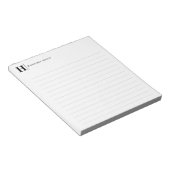 Moderne, eenvoudige, gesplitste zakelijke monogram notitieblok (Schuin)