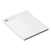 Moderne, eenvoudige, gesplitste zakelijke monogram notitieblok (Schuin)