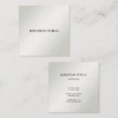 Moderne, eenvoudige glin Trendy Luxury Vierkante Visitekaartje (Voorkant / Achterkant)