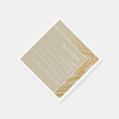 Moderne eenvoudige glitter gouden bruiloft leuke f servet (Hoek)