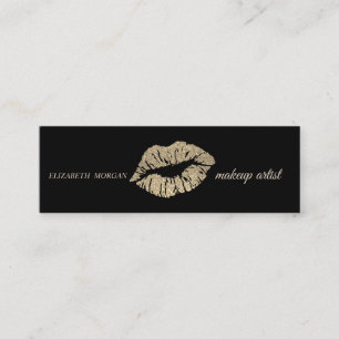 Moderne Eenvoudige Glitter Lippen, Visagist Mini Visitekaartje