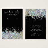 Moderne, eenvoudige glitterjuwelenkaart visitekaartje (Voorkant /achterkant)