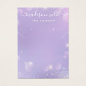 Moderne, eenvoudige glitterjuwelenkaart visitekaartje (Voorkant)