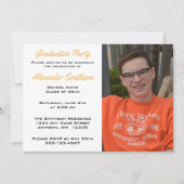 Moderne Eenvoudige Gold Black & White Afstuderen F Kaart (Voorkant)