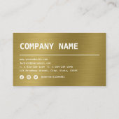Moderne, eenvoudige Gold Metal professional Visitekaartje (Achterkant)