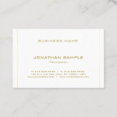 Moderne, eenvoudige Gold Striped Professional Visitekaartje (Achterkant)