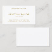 Moderne, eenvoudige Gold Striped Trendy Visitekaartje (Voorkant / Achterkant)