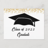 Moderne Eenvoudige Gouden Afstuderen Aankondigingskaart (Voorkant)