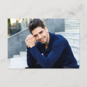 Moderne eenvoudige gouden Afstuderen Bedankkaart (Achterkant)