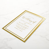 Moderne eenvoudige gouden Folie bruiloft Uitnodiging (Gedraaid)