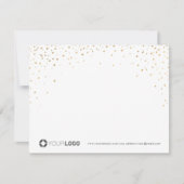 Moderne eenvoudige gouden glitter gepersonaliseerd bedankkaart (Voorkant)