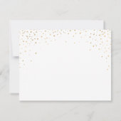 Moderne eenvoudige gouden glitter gepersonaliseerd bedankkaart (Achterkant)