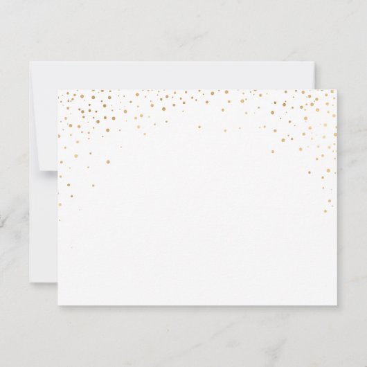 Moderne eenvoudige gouden glitter gepersonaliseerd bedankkaart (Achterkant)