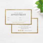 Moderne, eenvoudige gouden grenssalon afspeelkaart visitekaartje (Bureau)