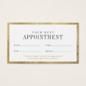 Moderne, eenvoudige gouden grenssalon afspeelkaart visitekaartje (Voorkant)