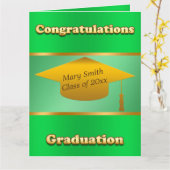 Moderne, eenvoudige, gouden groene kaart (Gele Bloem)