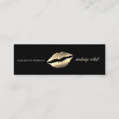 Moderne, eenvoudige gouden lips, nieuwe artiest mini visitekaartje (Voorkant)