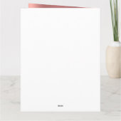 Moderne, eenvoudige, gouden roze kaart (Achterkant)