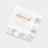 Moderne Eenvoudige Gouden Script Afstudeerfeest Folie Servetten (Links)